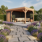 Trendhout Casa – Douglas overkapping met plat dak 330 cm