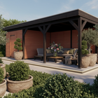 Trendhout Casa – Douglas overkapping met plat dak 330 cm