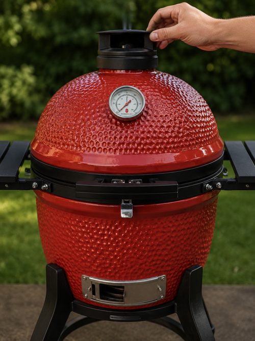 Kamado op temperatuur houden