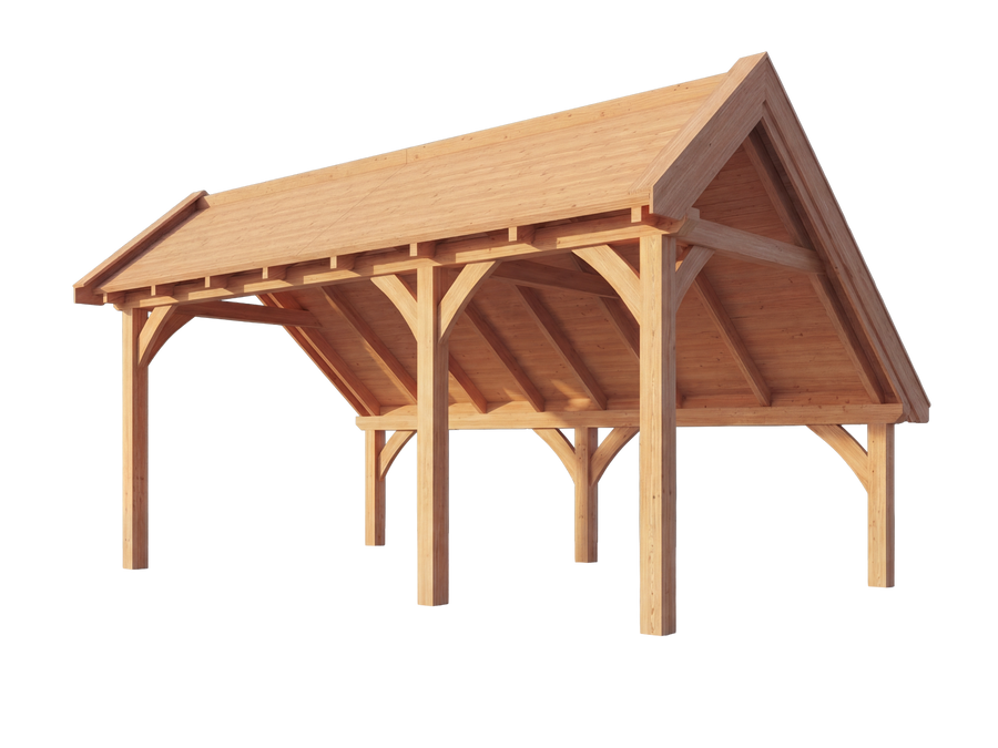 Trendhout kapschuur de Hoeve XL – douglas 440cm links