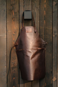 FORNO leather apron - Leer