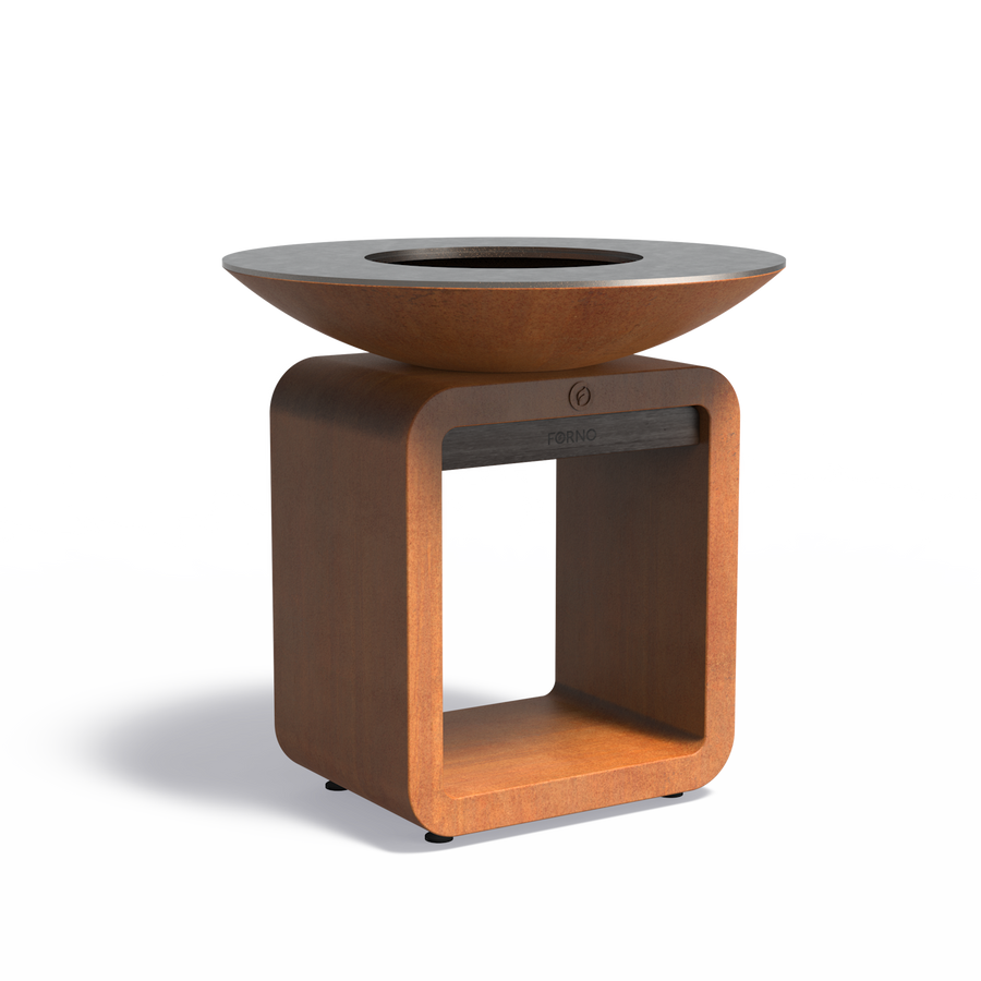 FORNO SEARE HALO - Cortenstaal + Staal + Bamboo