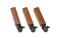 Aluminium hout-look poten incl. wielen