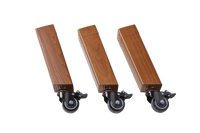 Aluminium hout-look poten incl. wielen
