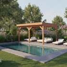 Trendhout Mensa – Douglas overkapping met plat dak 400 cm