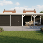 Trendhout Mensa – Douglas overkapping met plat dak 400 cm