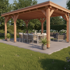 Trendhout Siena – Douglas overkapping met plat dak 415 cm