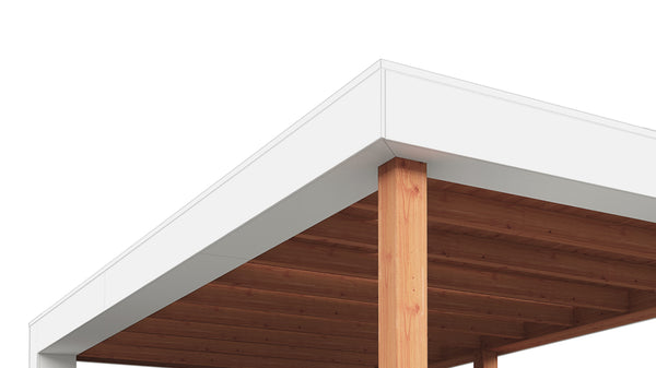 Trendhout Verona – Douglas overkapping met plat dak 335cm links